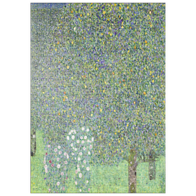 Darstellung des Puzzle Motivs Gustav Klimt's Rosebushes under the Trees (1905) - Puzzleteile: 500