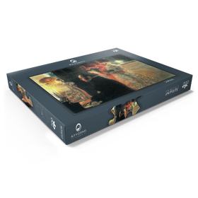 Darstellung des Puzzle Motivs Gustav Klimt's Schubert at the Piano II (1899) - Puzzleteile: 200