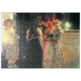 Darstellung des Puzzle Motivs Gustav Klimt's Schubert at the Piano II (1899) - Puzzleteile: 200