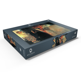 Darstellung des Puzzle Motivs Gustav Klimt's Schubert at the Piano II (1899) - Puzzleteile: 500