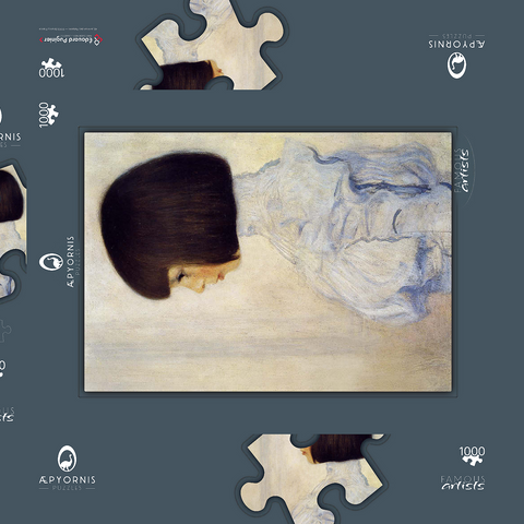 Gustav Klimt's Portrait of Helene Klimt (1898) 1000 Puzzle Schachtel 3D Modell