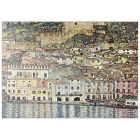 Darstellung des Puzzle Motivs Gustav Klimt's Malcesine am Gardasee (1913) - Puzzleteile: 200