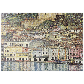 Darstellung des Puzzle Motivs Gustav Klimt's Malcesine am Gardasee (1913) - Puzzleteile: 500