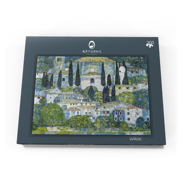 Gustav Klimt's Kirche in Cassone (1913) 100 Puzzle Schachtel Ansicht3