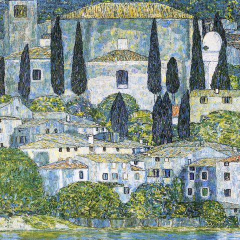 Gustav Klimt's Kirche in Cassone (1913) 100 Puzzle 3D Modell