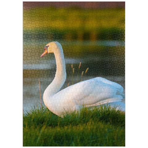 puzzleplate Schwan am See 1000 Puzzle