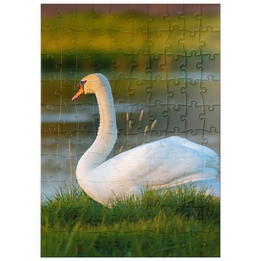 puzzleplate Schwan am See 100 Puzzle
