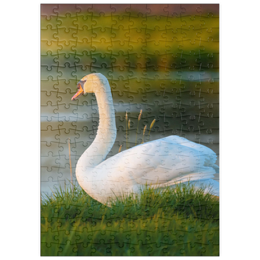 puzzleplate Schwan am See 200 Puzzle