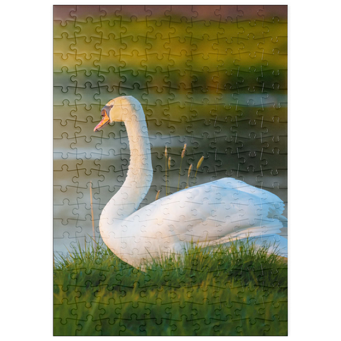 puzzleplate Schwan am See 200 Puzzle