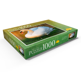 Alternative Darstellung des Puzzle-Motivs Schwan im Abendlicht – Puzzleteile: 1000