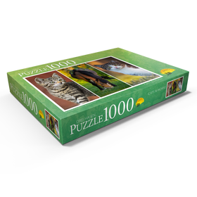 Darstellung des Puzzle Motivs Cats&Horse Collage - Puzzleteile: 1000