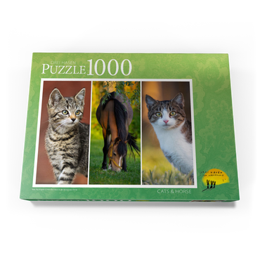 Cats&Horse Collage 1000 Puzzle Schachtel Ansicht3
