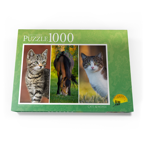 Cats&Horse Collage 1000 Puzzle Schachtel Ansicht3