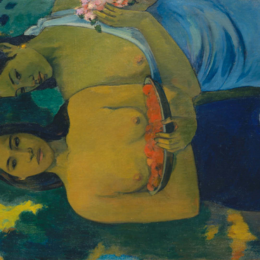 Two Tahitian Women (1899) by Paul Gauguin 100 Puzzle 3D Modell