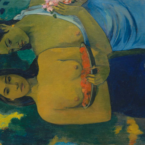 Two Tahitian Women (1899) by Paul Gauguin 200 Puzzle 3D Modell