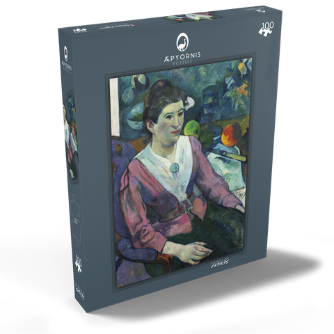 Woman in front of a Still Life by Cézanne (1890) by Paul Gauguin 100 Puzzle Schachtel Ansicht2