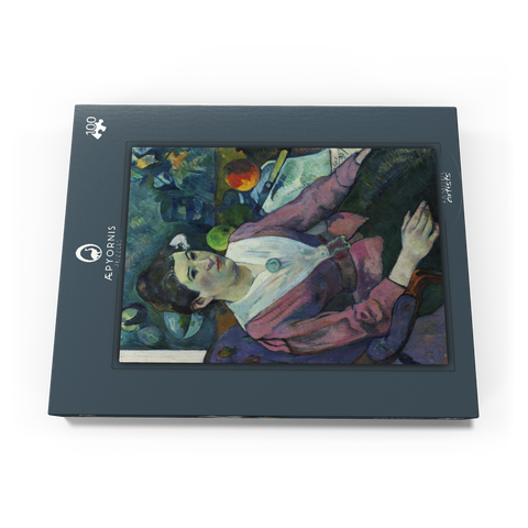 Woman in front of a Still Life by Cézanne (1890) by Paul Gauguin 100 Puzzle Schachtel Ansicht3