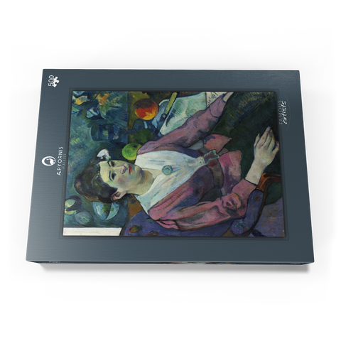 Woman in front of a Still Life by Cézanne (1890) by Paul Gauguin 500 Puzzle Schachtel Ansicht3