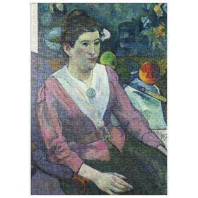Darstellung des Puzzle Motivs Woman in front of a Still Life by Cézanne (1890) by Paul Gauguin - Puzzleteile: 500