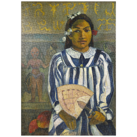 Darstellung des Puzzle-Motivs Tehamana Has Many Parents or The Ancestors of Tehamana (Merahi metua no Tehamana) (1893) by Paul Gauguin – Puzzleteile: 1000