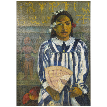 puzzleplate Tehamana Has Many Parents or The Ancestors of Tehamana (Merahi metua no Tehamana) (1893) by Paul Gauguin 1000 Puzzle