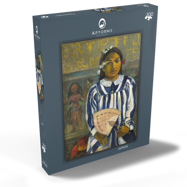 Tehamana Has Many Parents or The Ancestors of Tehamana (Merahi metua no Tehamana) (1893) by Paul Gauguin 100 Puzzle Schachtel Ansicht2