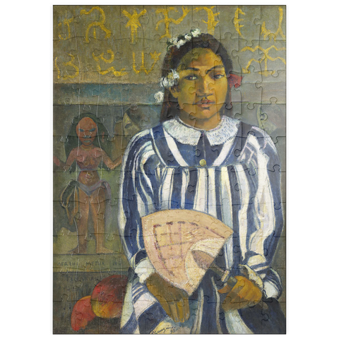 puzzleplate Tehamana Has Many Parents or The Ancestors of Tehamana (Merahi metua no Tehamana) (1893) by Paul Gauguin 100 Puzzle