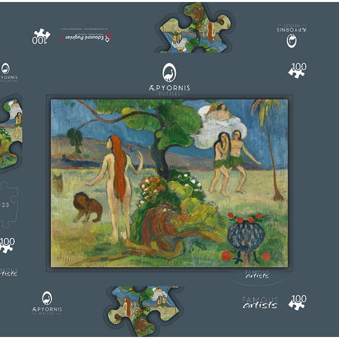 Paradise Lost (1848-1903) by Paul Gauguin 100 Puzzle Schachtel 3D Modell