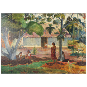 Darstellung des Puzzle Motivs Der große Baum (1891) by Paul Gauguin - Puzzleteile: 1000