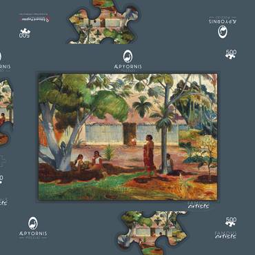 The Large Tree (1891) by Paul Gauguin 500 Puzzle Schachtel 3D Modell