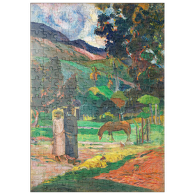 Darstellung des Puzzle-Motivs Tahitian Landscape (1892) by Paul Gauguin – Puzzleteile: 200