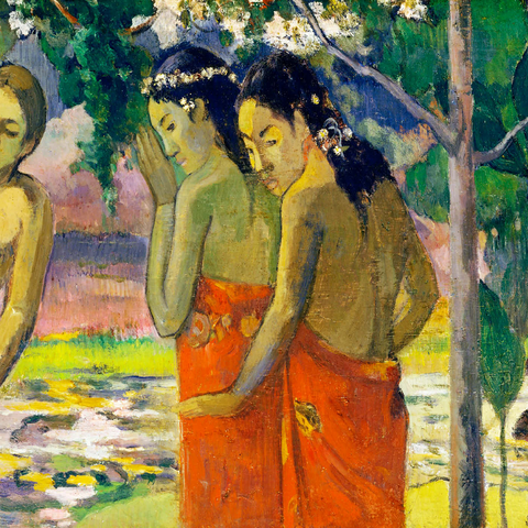 Three Tahitian Women (1896) by Paul Gauguin 1000 Puzzle 3D Modell