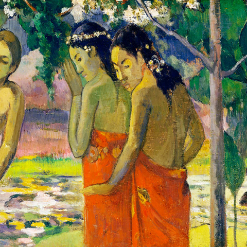 Three Tahitian Women (1896) by Paul Gauguin 500 Puzzle 3D Modell