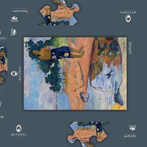Haere Pape (1892) by Paul Gauguin 1000 Puzzle Schachtel 3D Modell