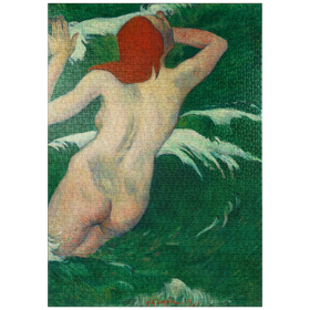 Darstellung des Puzzle Motivs In the Waves (Dans les Vagues) (1889) by Paul Gauguin - Puzzleteile: 1000