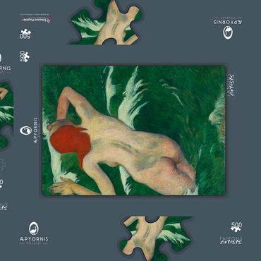 In the Waves (Dans les Vagues) (1889) by Paul Gauguin 500 Puzzle Schachtel 3D Modell
