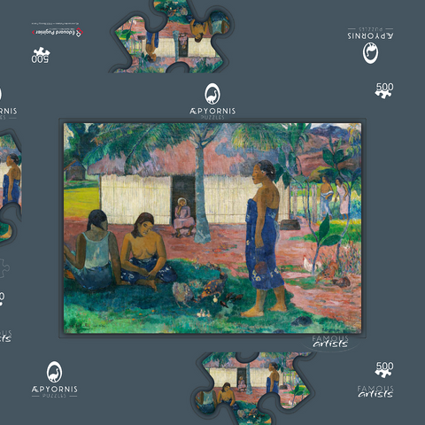 Why Are You Angry? (No te aha oe riri) (1896) by Paul Gauguin 500 Puzzle Schachtel 3D Modell