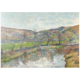 Darstellung des Puzzle-Motivs Brittany Landscape (1888) by Paul Gauguin – Puzzleteile: 1000