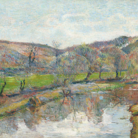 Brittany Landscape (1888) by Paul Gauguin 100 Puzzle 3D Modell