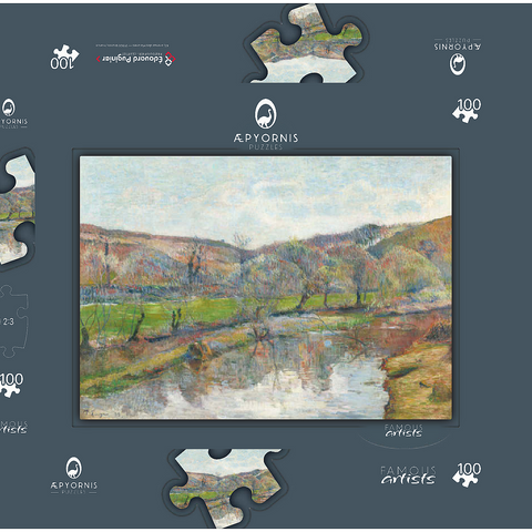 Brittany Landscape (1888) by Paul Gauguin 100 Puzzle Schachtel 3D Modell