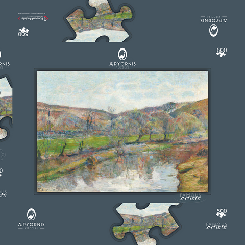Brittany Landscape (1888) by Paul Gauguin 500 Puzzle Schachtel 3D Modell