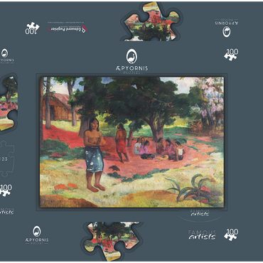 Whispered Words (Parau Parau) (1892) by Paul Gauguin 100 Puzzle Schachtel 3D Modell
