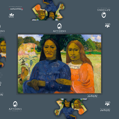 Two Women (ca. 1901–1902) by Paul Gauguin 500 Puzzle Schachtel 3D Modell