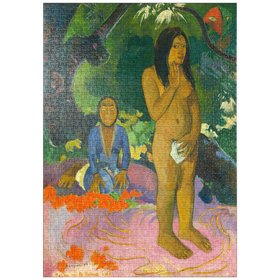 Darstellung des Puzzle-Motivs Words of the Devil (Parau na te Varua ino) (1892) by Paul Gauguin – Puzzleteile: 1000