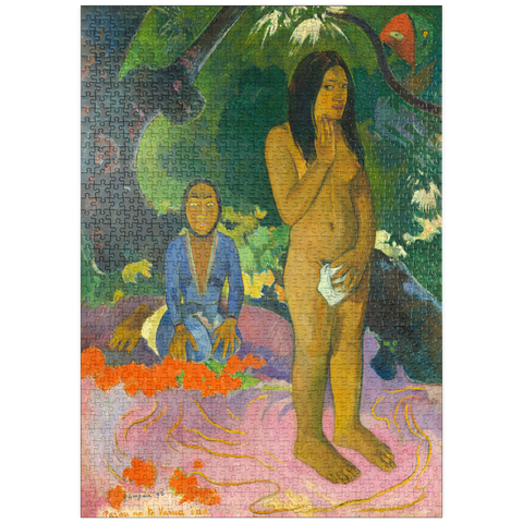 puzzleplate Words of the Devil (Parau na te Varua ino) (1892) by Paul Gauguin 1000 Puzzle