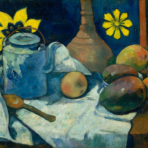 Still Life with Teapot and Fruit (1896) by Paul Gauguin 1000 Puzzle 3D Modell