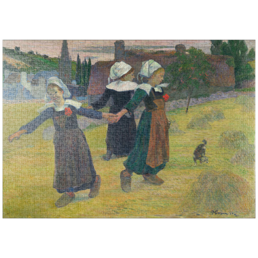 puzzleplate Breton Girls Dancing, Pont-Aven (1888) by Paul Gauguin 1000 Puzzle