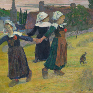 Breton Girls Dancing, Pont-Aven (1888) by Paul Gauguin 100 Puzzle 3D Modell