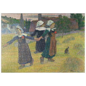 Darstellung des Puzzle-Motivs Breton Girls Dancing, Pont-Aven (1888) by Paul Gauguin – Puzzleteile: 500