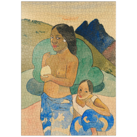 Darstellung des Puzzle-Motivs Two Tahitian Women in a Landscape (ca. 1892) by Paul Gauguin – Puzzleteile: 1000